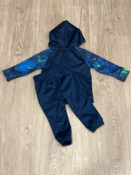 EUC, Navy Blue Under Armour Tracksuit, size 18mos, Kids 18 Month (12-18M)