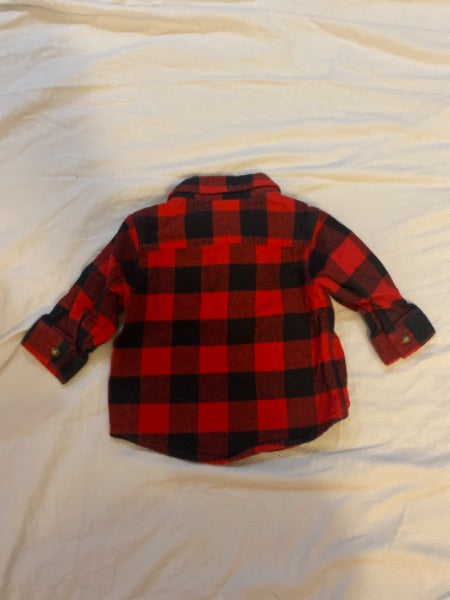 Carters 3 month plaid button up, Kids 3 Month (0-3M)