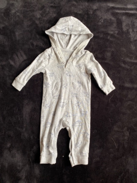 Hooded Dino Playsuit 12 month, Kids 12 Month (9-12M)