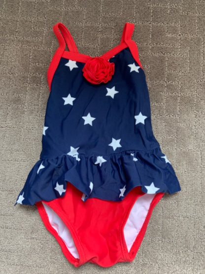 Gymboree size12-18 m Navy & red with white stars swimming suit, Kids 18 Month (12-18M)