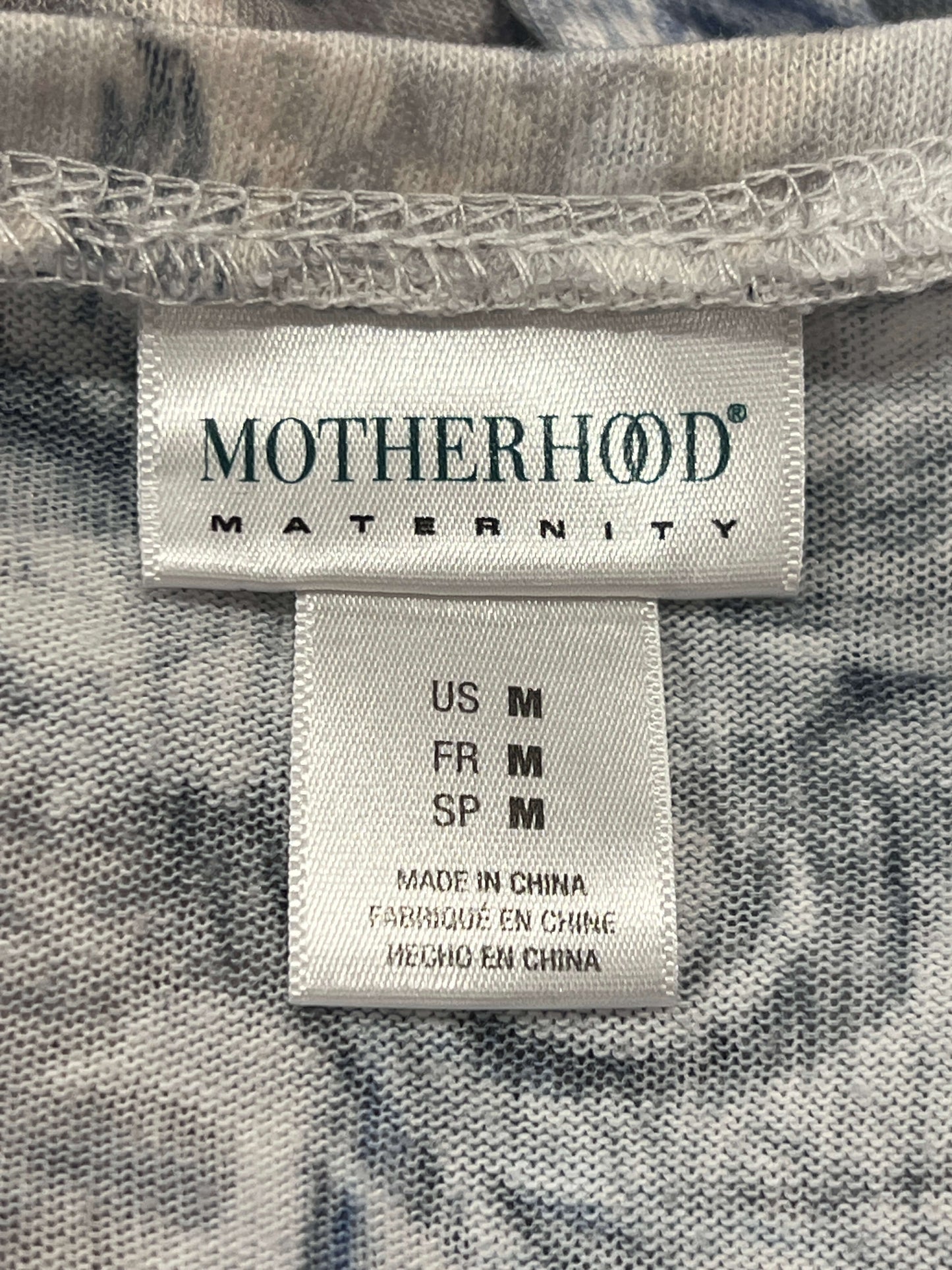 Motherhood Maternity 3/4 length sleeve, bird/feather top, neutral colours, VGUC, Maternity M (8-10)