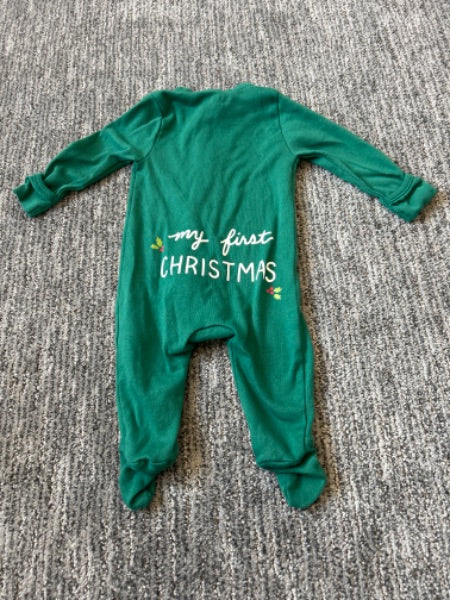 My first Christmas (on back of onesie) pyjama, Kids 3 Month (0-3M)