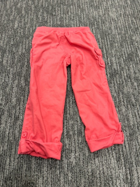 Gymboree bright pink (possibly salmon) khaki/cargo style pants, Kids 5/5T (extra small)