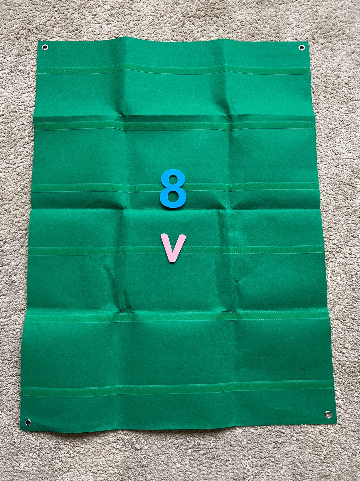 *Teaching alphabet and number felt board.  Velcro teachers tool