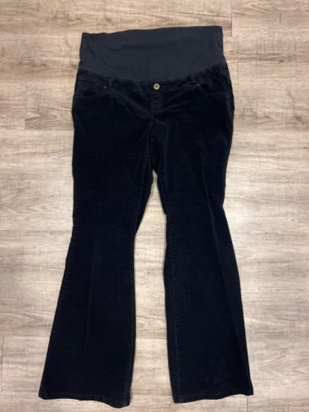 Thyme maternity black  corduroy pants like new xl, Maternity XL (16-18)