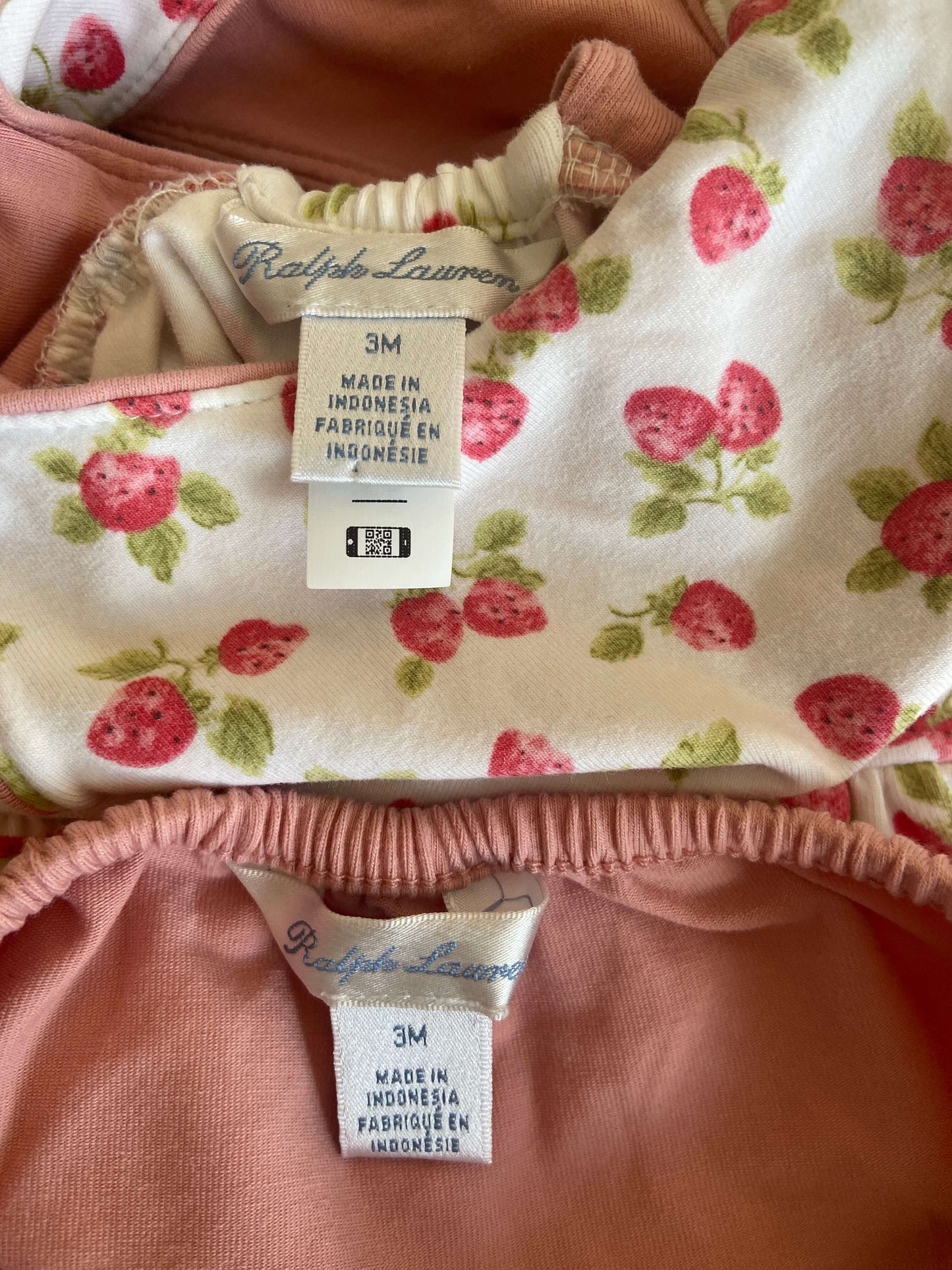 Ralph Lauren Strawberry Dress 3 months, Kids 3 Month (0-3M)