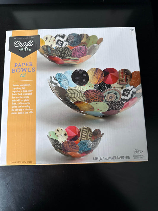 Craft crush Age 13+ paper bowls kit