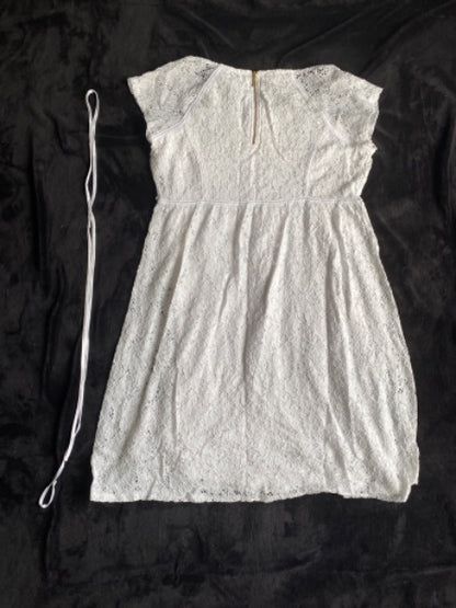 Motherhood Maternity white lace dress size Large, Maternity L (12-14)