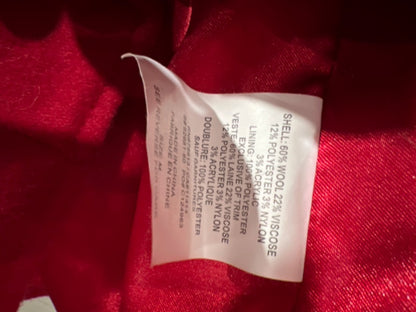 EUC, Motherhood Maternity Red Wool Mix Dress Coat, Maternity M (8-10)