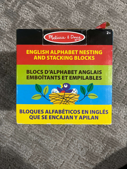 Melissa and Doug English Alphabet Nesting and Stacking Blocks