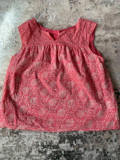 Gap size M pink& red floral sleeveless shirt, Kids 10