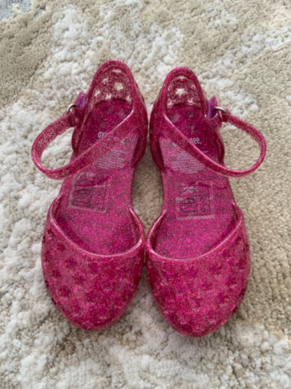 Gymboree size 7 sparkly pink plastic sandals, Shoes 7 (Walkers:12-24 mth)