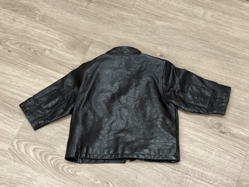 EUC, babyGAP Genuine Leather Jacket, size 12-18mos, Kids 12 Month (9-12M)