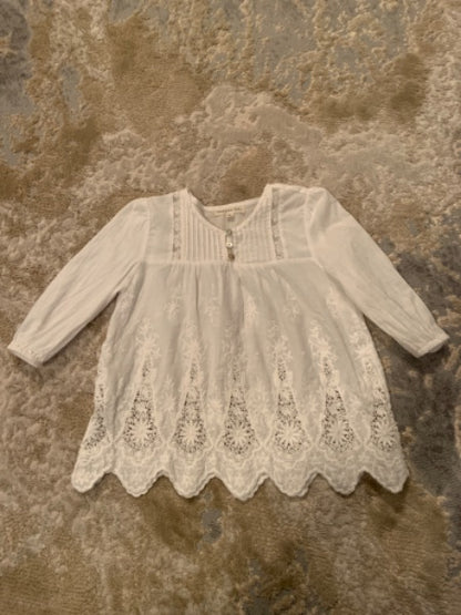 Copper key size 5  eyelet white 3/4 sleeve shirt, Kids 5/5T