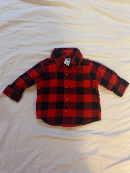 Carters 3 month plaid button up, Kids 3 Month (0-3M)