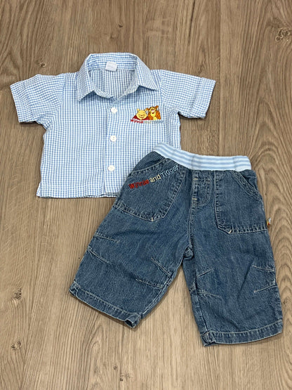 Boys, Disney’s Winnie the Pooh, 3-piece Outfit, size 3-6 mos, Very Good Used Condition (VGUC), Kids 6 Month (3-6M)