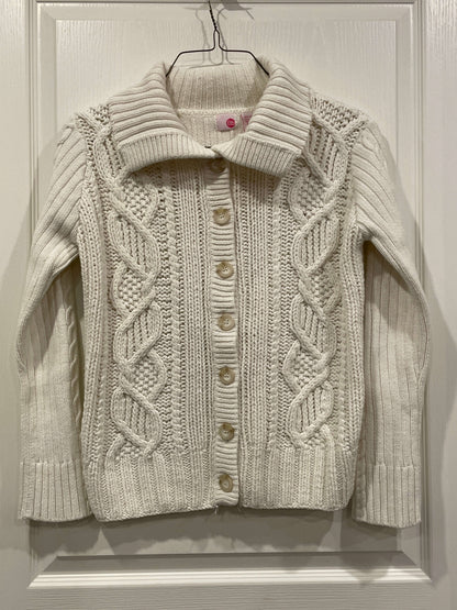 Bb Maternity Sweater Cardigan, cream, off white,  size Small, Maternity S (4-6)
