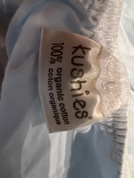 Kushies organic Jersey cotton blue crib sheet retails $40