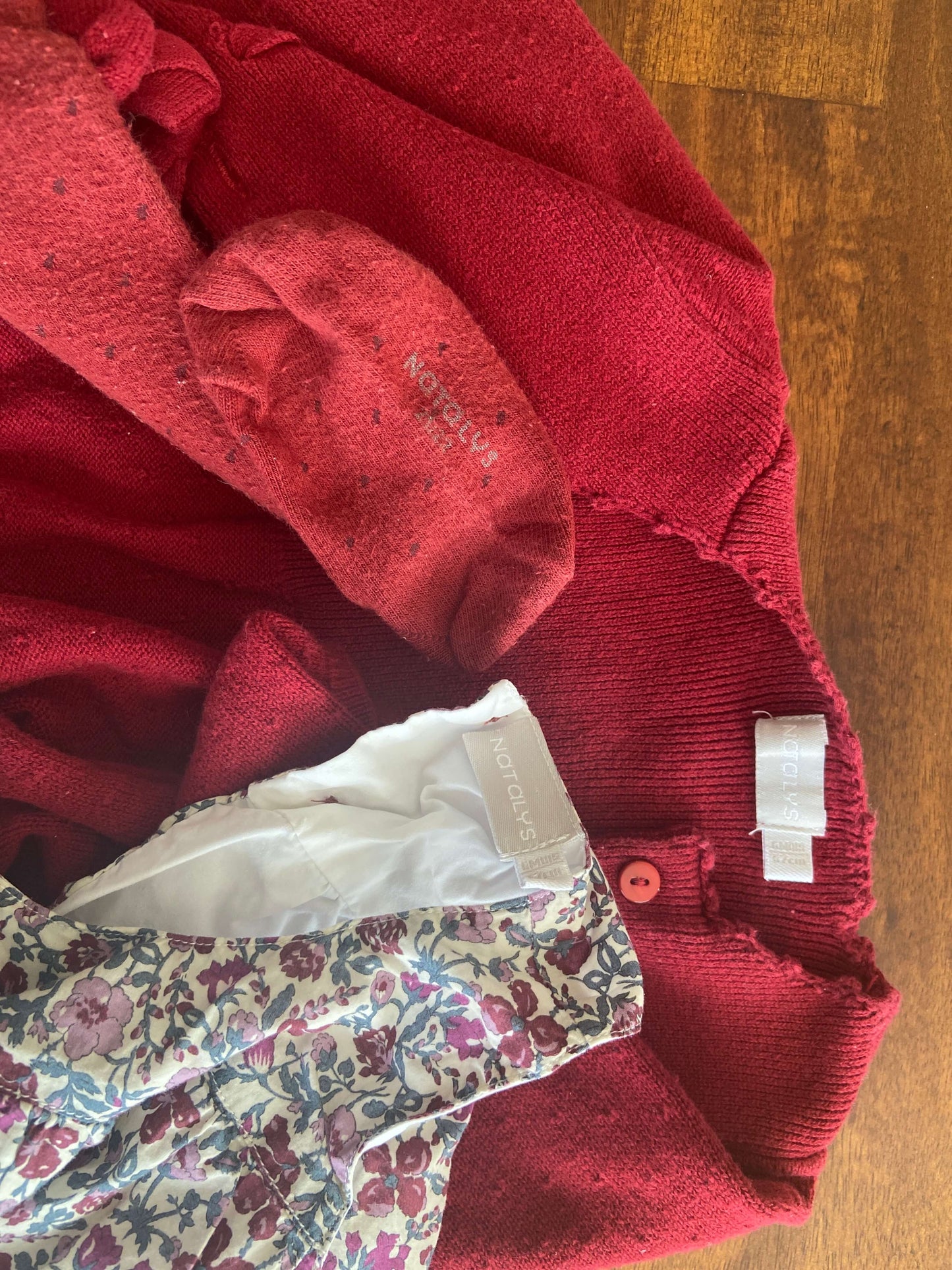 Nataly’s Dress, sweater and tights outfit 6 months , Kids 3 Month (0-3M)