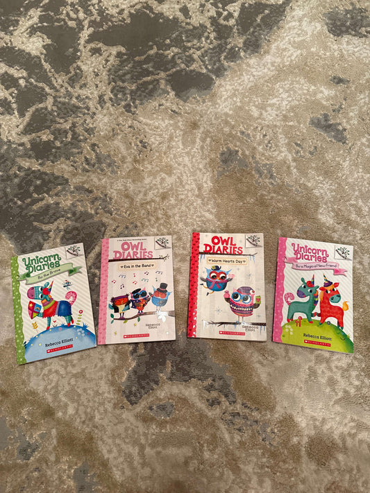 Scholastic : Owl Diaries By Rebecca Elliott (4 books)
