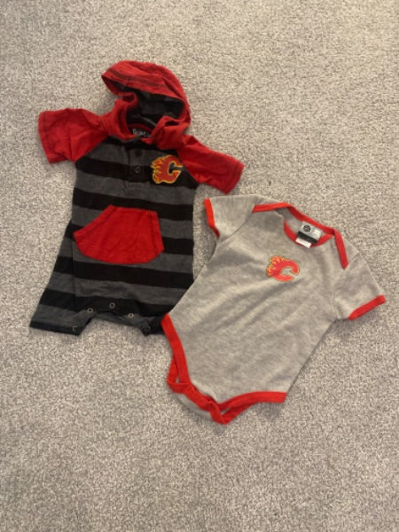 6 month Calgary Flames Duo, Kids 6 Month (3-6M)