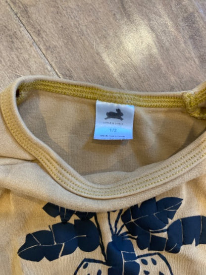Little & Lively plant long sleeve size 1/2, Kids 2T