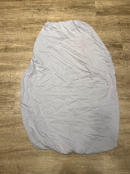 Blue cotton crib sheet