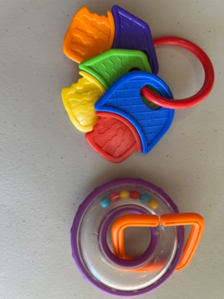 Bundle of 2 Toy rattler key and balls