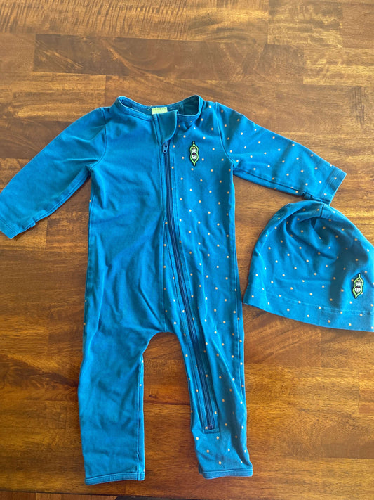 Peekaboo Beans outfit with hat 12 month, Kids 12 Month (9-12M)