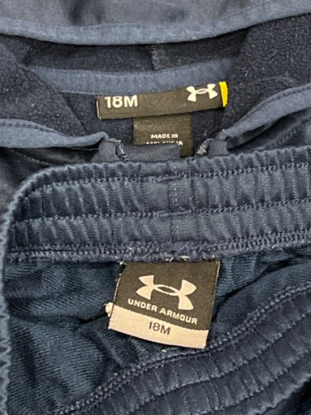 EUC, Navy Blue Under Armour Tracksuit, size 18mos, Kids 18 Month (12-18M)
