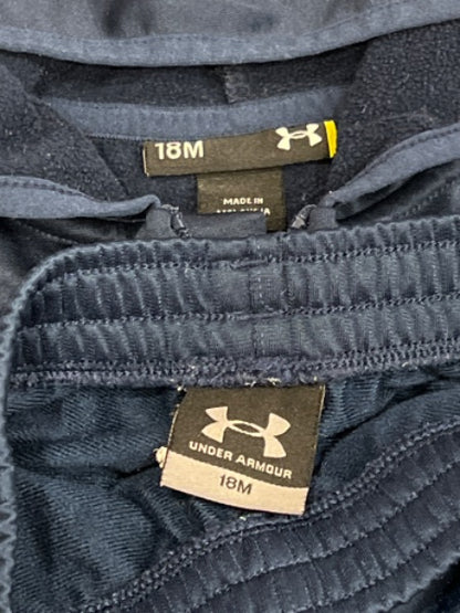 EUC, Navy Blue Under Armour Tracksuit, size 18mos, Kids 18 Month (12-18M)