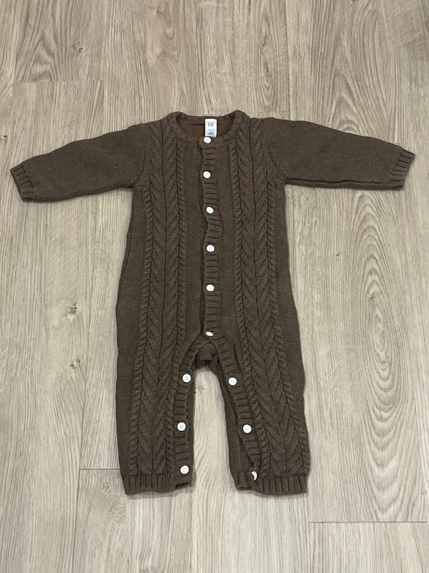 babyGAP, Brown Knit Romper, size 6-12 mos, For Boys or Girls, Gender Neutral, VGUC, Kids 9 Month (6-9M)