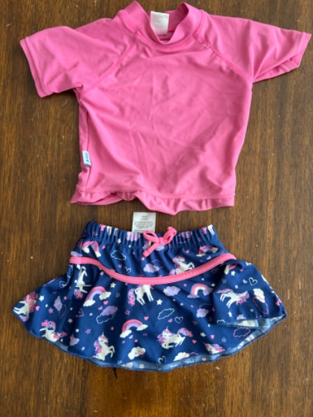 2T unicorn swimsuit with rash guard, Kids 2T