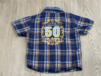 Boys s/s button up shirt, size 18mos, VGUC, Kids 18 Month (12-18M)