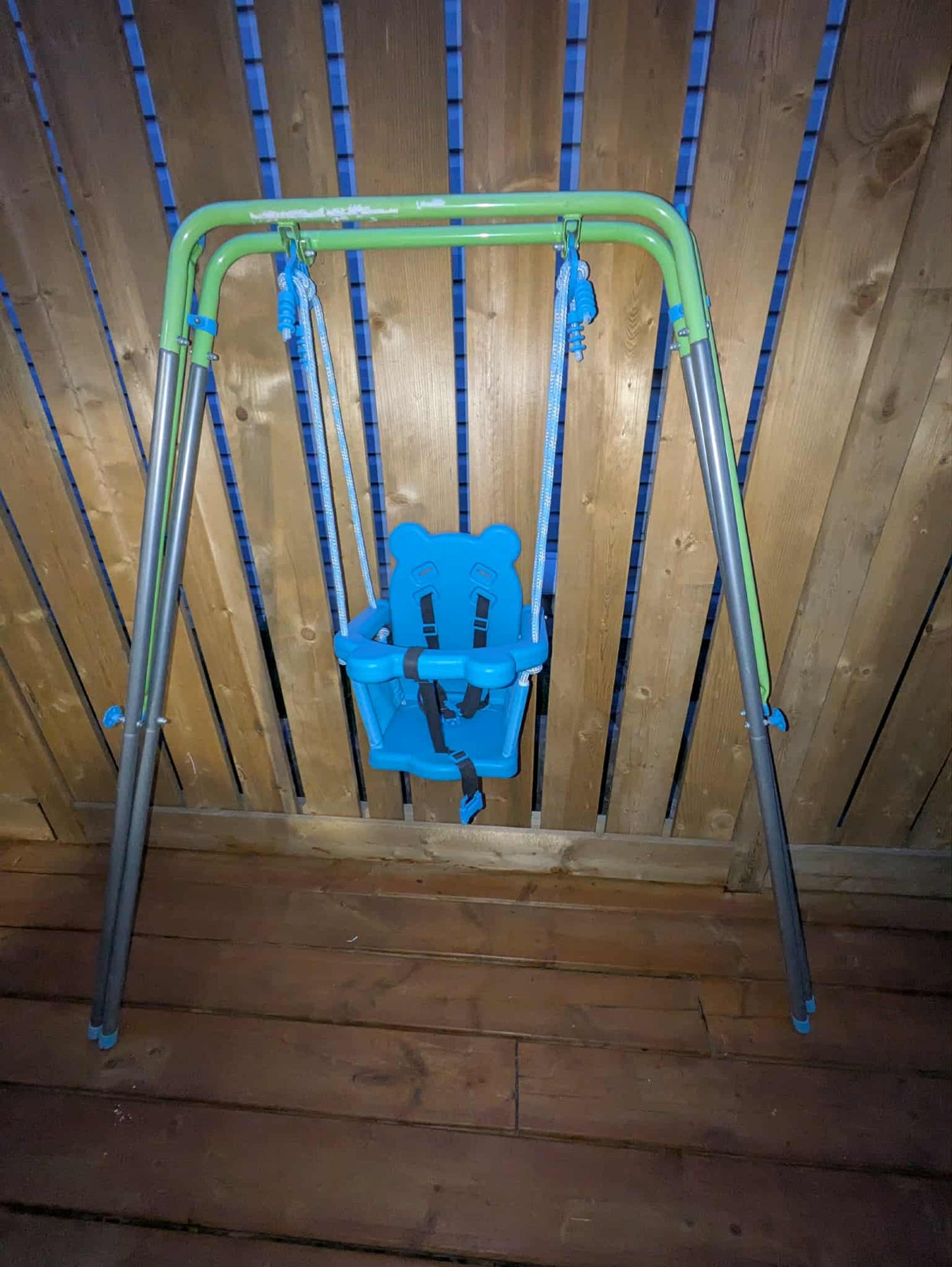 Sportspower Outdoor Foldable Metal/Steel Swing Set, Ages 12-36 Months, Up to 55lbs