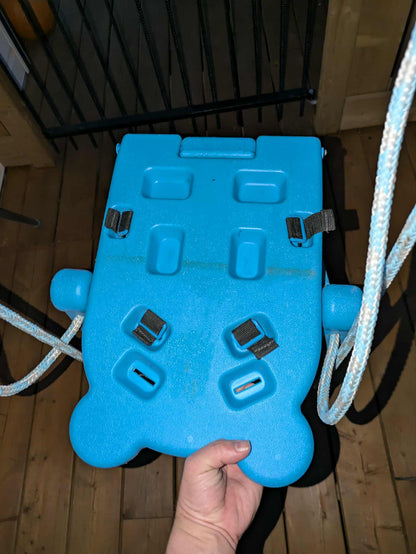 Sportspower Outdoor Foldable Metal/Steel Swing Set, Ages 12-36 Months, Up to 55lbs